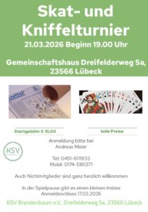 Skat- und Kniffelturnier